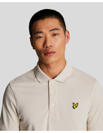 Polo manga corta plain Lyle & Scott beige 2