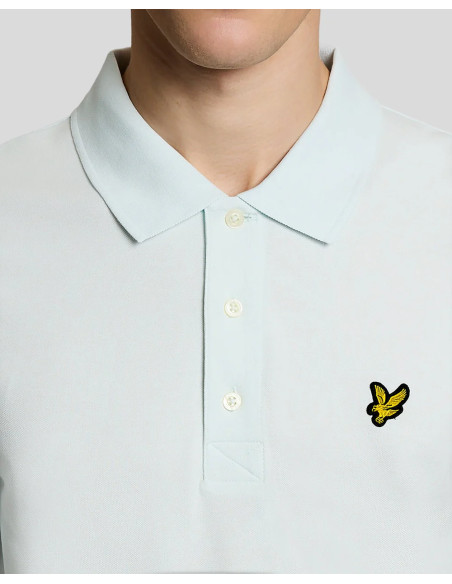Polo manga corta plain Lyle & Scott verde menta