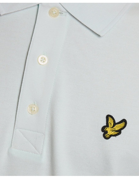 Polo manga corta plain Lyle & Scott verde menta