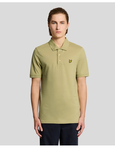 Polo manga corta plain Lyle & Scott verde pistacho