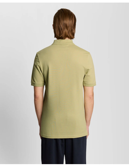 Polo manga corta plain Lyle & Scott verde pistacho