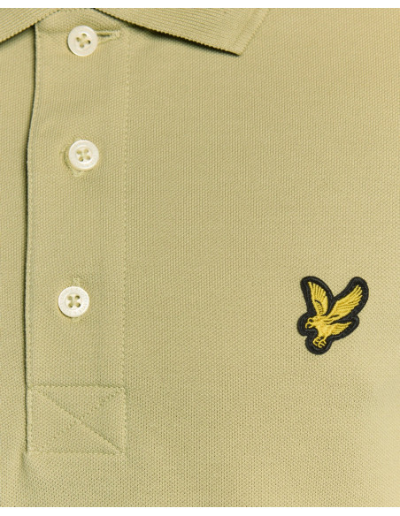 Polo manga corta plain Lyle & Scott verde pistacho