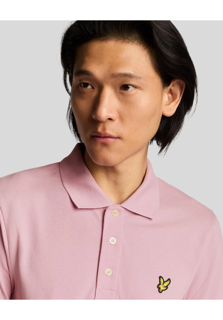 Polo manga corta plain Lyle & Scott rosa