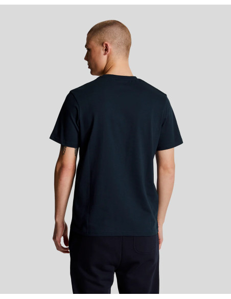 Camiseta básica plain Lyle & Scott azul marino