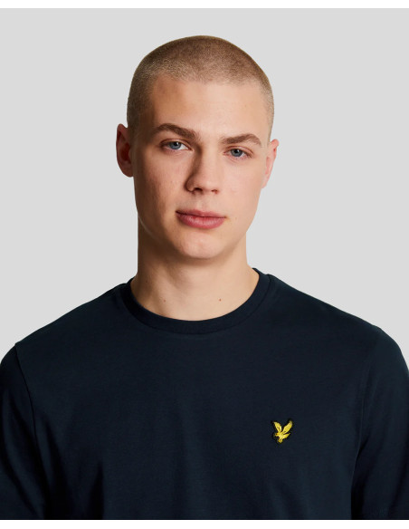 Camiseta básica plain Lyle & Scott azul marino