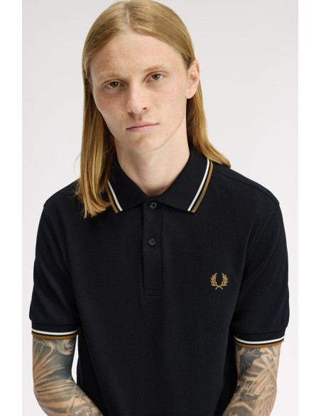 Polo piqué clásico Fred Perry hombre negro