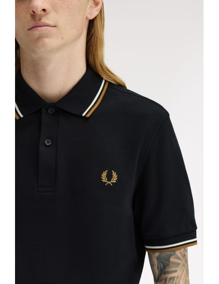 Polo piqué clásico Fred Perry hombre negro