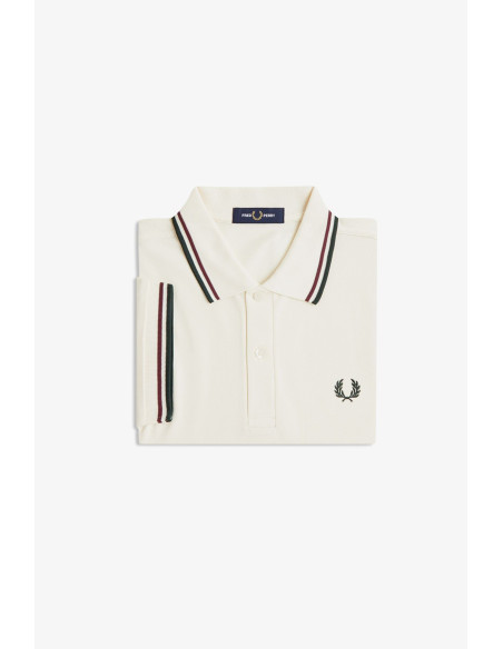 Polo piqué clásico Fred Perry hombre blanco crudo