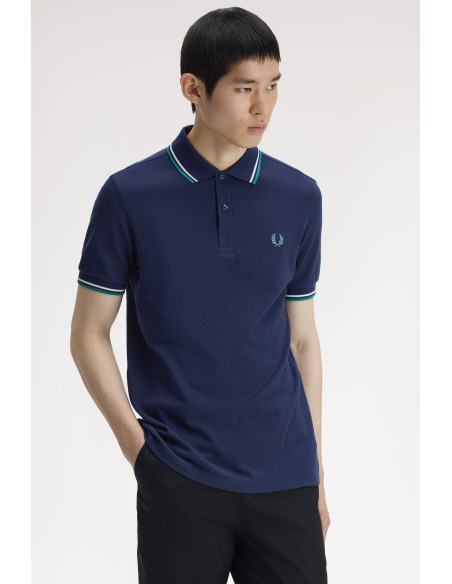 Polo piqué clásico Fred Perry hombre azul oscuro