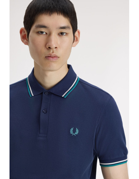 Polo piqué clásico Fred Perry hombre azul oscuro