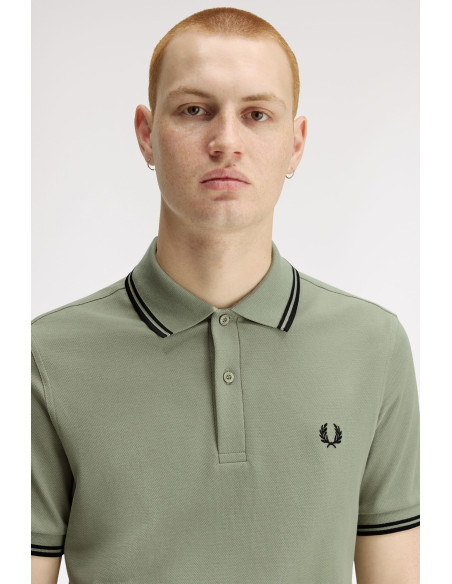Polo piqué clásico Fred Perry hombre verde alga