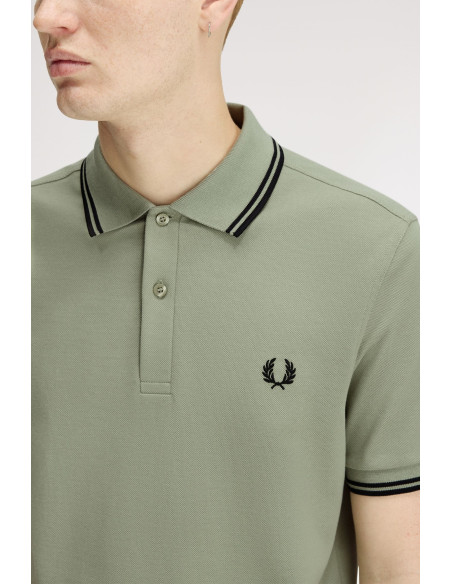 Polo piqué clásico Fred Perry hombre verde alga