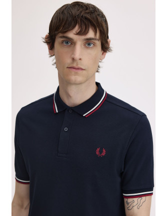 Polo piqué clásico Fred Perry hombre azul marino 2