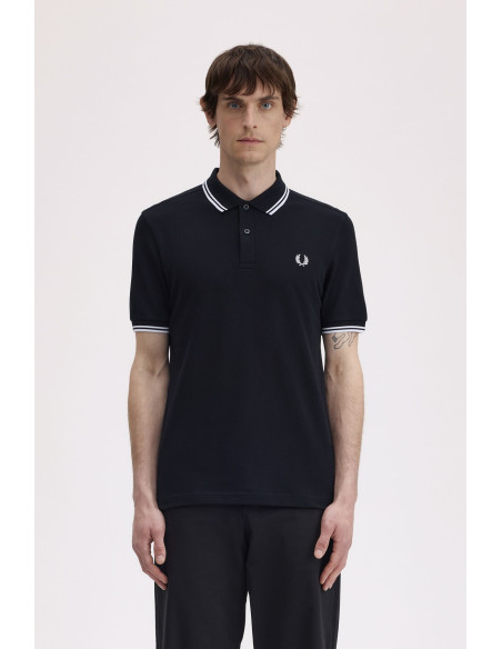 Polo piqué clásico Fred Perry hombre negro