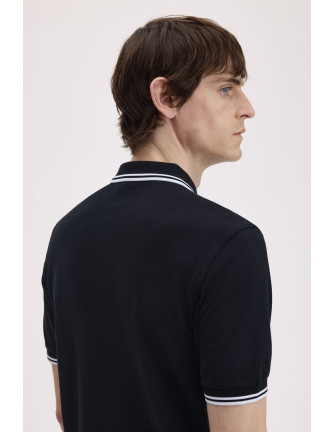 Polo piqué clásico Fred Perry hombre negro 2
