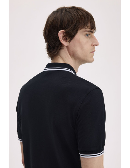 Polo piqué clásico Fred Perry hombre negro
