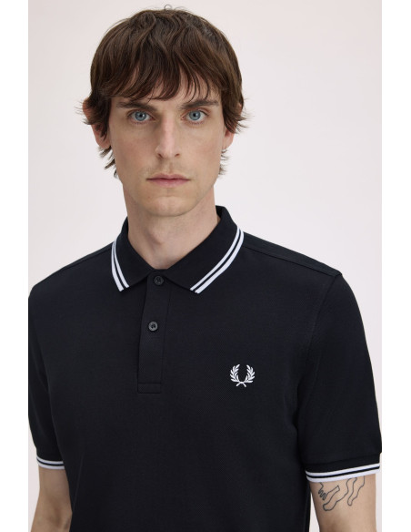 Polo piqué clásico Fred Perry hombre negro
