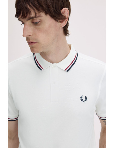 Polo piqué clásico Fred Perry hombre blanco