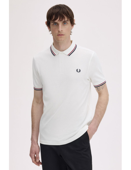 Polo piqué clásico Fred Perry hombre blanco