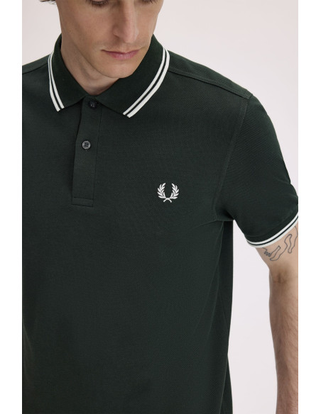 Polo piqué clásico Fred Perry hombre verde oscuro