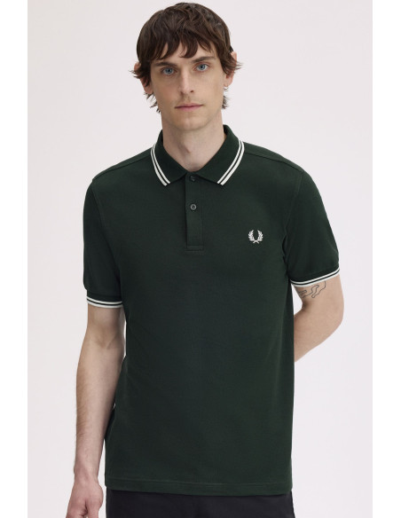 Polo piqué clásico Fred Perry hombre verde oscuro