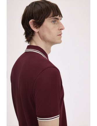 Polo piqué clásico Fred Perry hombre rojo burdeos 2