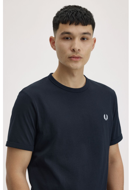 Camiseta Ringer Fred Perry azul marino