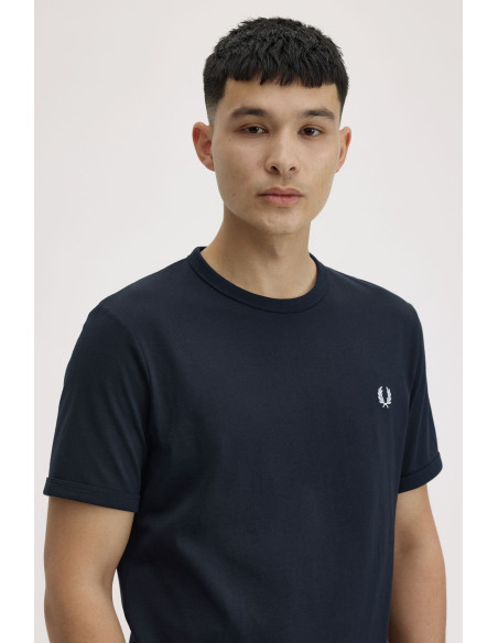Camiseta Ringer Fred Perry azul marino
