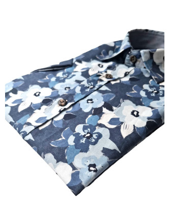 Camisa estampada floral Tanzania Corsare azul 2