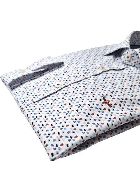 Camisa estampada gotas Barco Corsare blanco