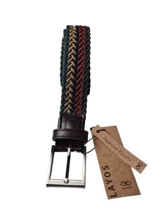 Cinturón elástico Layos espiga sport verde kaki 2