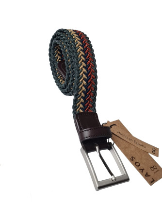 Cinturón elástico Layos espiga sport verde kaki