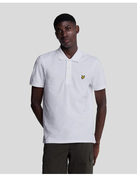 Polo manga corta plain Lyle & Scott blanco