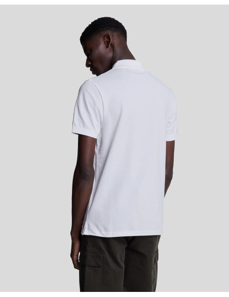 Polo manga corta plain Lyle & Scott blanco