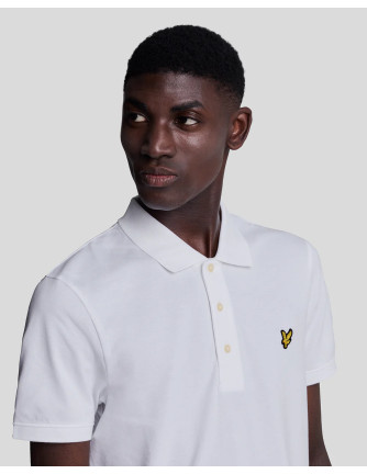 Polo manga corta plain Lyle & Scott blanco