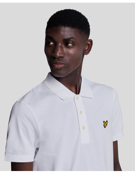 Polo manga corta plain Lyle & Scott blanco