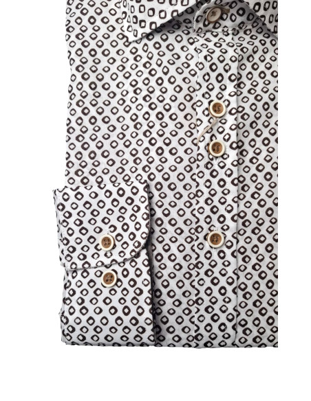 Camisa estampada rombos Passaport Bagur marrón