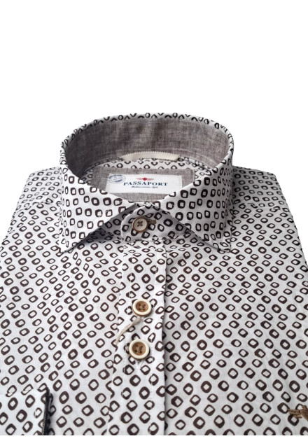 Camisa estampada rombos Passaport...