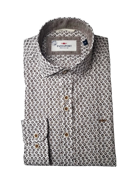 Camisa estampada rombos Passaport...