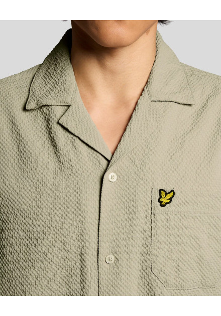 Camisa Crinkle Lyle & Scott verde