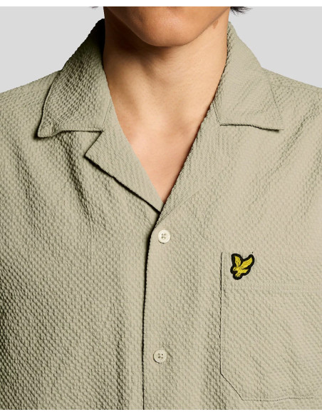 Camisa Crinkle Lyle & Scott verde