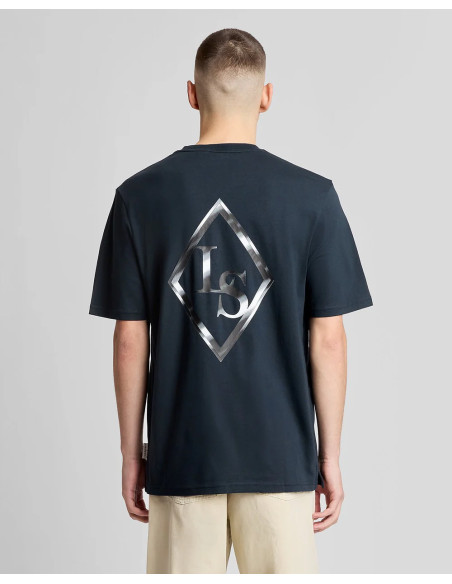 Camiseta Graphic Lyle & Scott azul marino