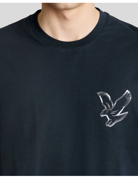 Camiseta Graphic Lyle & Scott azul marino