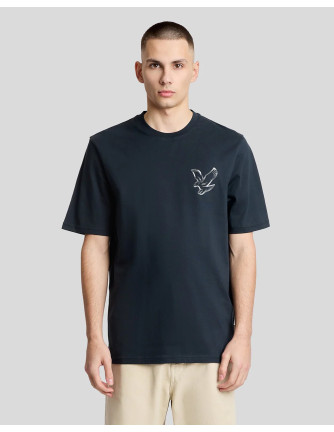 Camiseta Graphic Lyle & Scott azul marino