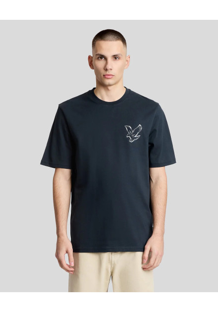 Camiseta Graphic Lyle & Scott azul...