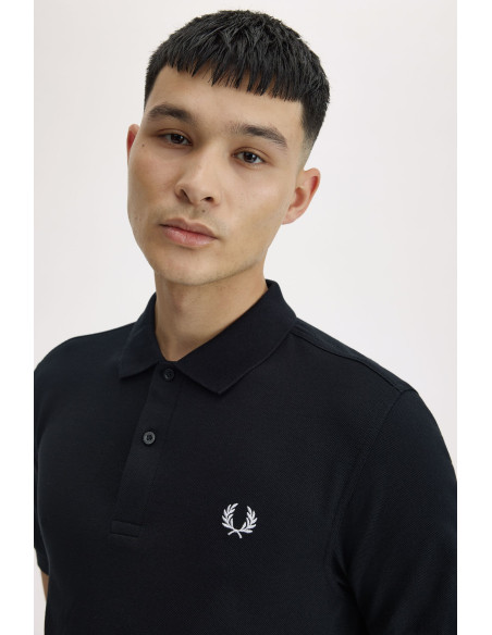 Polo manga corta M6000 Fred Perry Negro Blanco