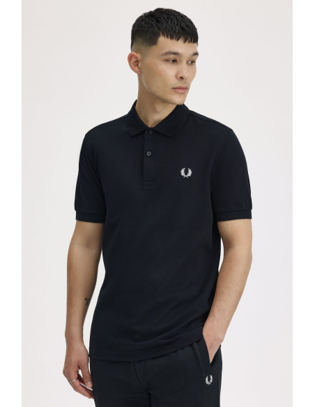Polo manga corta M6000 Fred Perry Negro Blanco