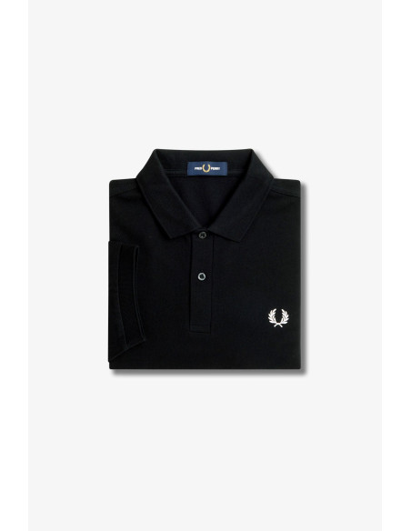 Polo manga corta M6000 Fred Perry Negro Blanco