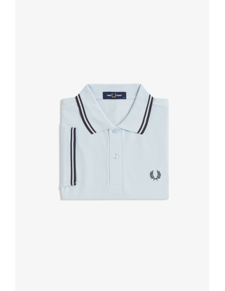 Polo manga corta M3600 Fred Perry azul hielo