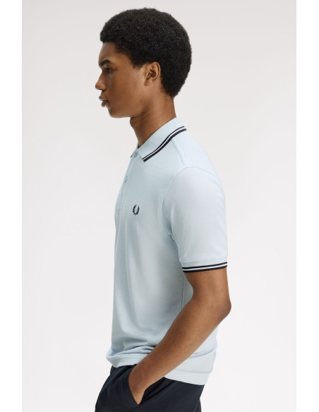 Polo manga corta M3600 Fred Perry azul hielo